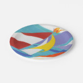 ヴィンテージカラフル抽象芸術船 ペーパープレート (アングル)