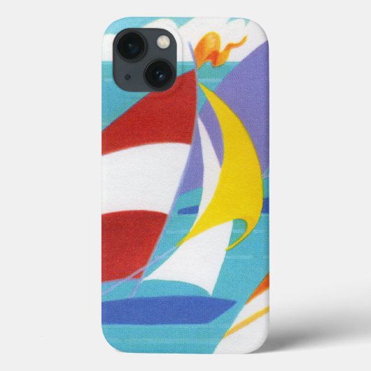 ヴィンテージカラフル抽象芸術船 Case-Mate iPhoneケース (裏面)