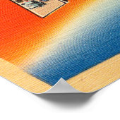 ヴィンテージカラフル挨拶(ロサンゼルス) ポスター (角)