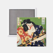 ヴィンテージカラフル日本のUkyio-e sty マグネット (正面/裏面)