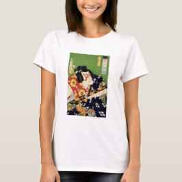 ヴィンテージカラフル日本のUkyio-e sty Tシャツ