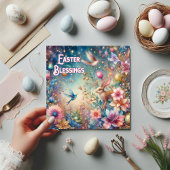 ヴィンテージカラフル春メドーイースター恵み シーズンカード
