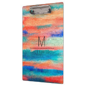 ヴィンテージカラフル木目モノグラム#2 クリップボード (左)