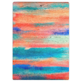 ヴィンテージカラフル木目モノグラム#2 クリップボード (裏面)