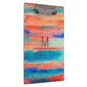 ヴィンテージカラフル木目モノグラム#2 クリップボード (右)