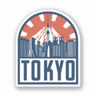 ヴィンテージカラフル東京日本レトロ旅行 シール