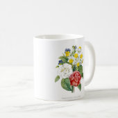 ヴィンテージカラフル植物花by Redoute. コーヒーマグカップ (正面右)