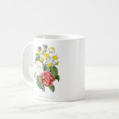 ヴィンテージカラフル植物花by Redoute. コーヒーマグカップ (正面左)