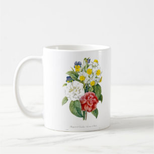 ヴィンテージカラフル植物花by Redoute. コーヒーマグカップ