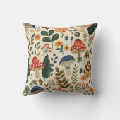 ヴィンテージカラフル植物茸 クッション (裏面)