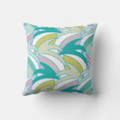 ヴィンテージカラフル熱帯離れヴィンテージ クッション (裏面)