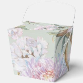 ヴィンテージカラフル牡丹結婚式の引き出物箱 フェイバーボックス