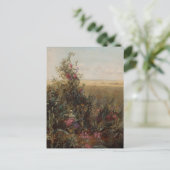 ヴィンテージカラフル牧草地デザイン シーズンポストカード (スタンド正面)