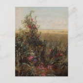 ヴィンテージカラフル牧草地デザイン シーズンポストカード (正面)