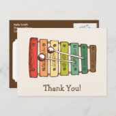 ヴィンテージカラフル玩具キシロフォンベビーシャワー ポストカード (正面/裏面)