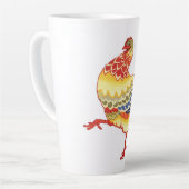 ヴィンテージカラフル納屋周囲の庭チキンfrom Farm カフェラテマグ (左アングル)