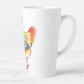 ヴィンテージカラフル納屋周囲の庭チキンfrom Farm カフェラテマグ (右)