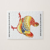 ヴィンテージカラフル納屋周囲の庭チキンfrom Farm ジグソーパズル (横)