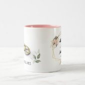 ヴィンテージカラフル結婚マグカップ ツートーンマグカップ (中央)
