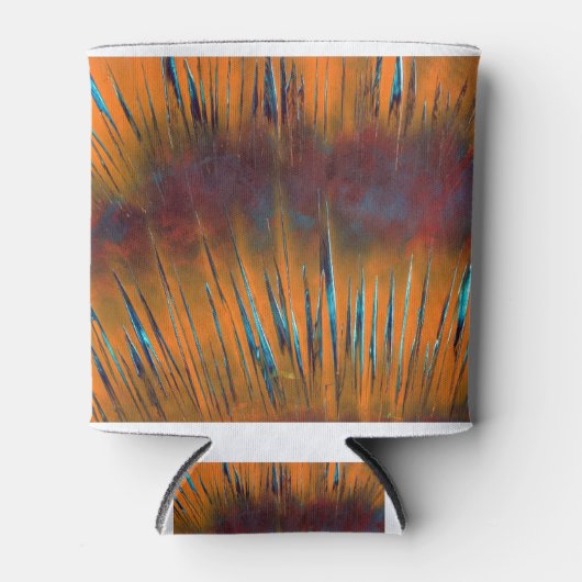 ヴィンテージカラフル線 缶クーラー (正面)