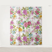 ヴィンテージカラフル花柄タペストリー タペストリー (正面)