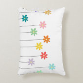 ヴィンテージカラフル花 アクセントクッション (正面(垂直))