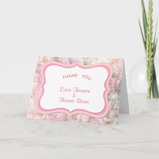 ヴィンテージカラフル花 サンキューカード (正面)