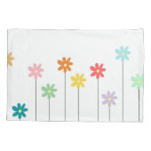 ヴィンテージカラフル花 枕カバー (裏面)