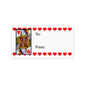 ヴィンテージカラフル華美のハート ラベル (正面)