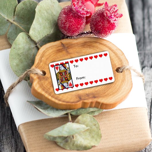 ヴィンテージカラフル華美のハート ラベル