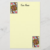 ヴィンテージカラフル華美のハート 便箋 (正面)