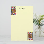 ヴィンテージカラフル華美のハート 便箋 (スタンド正面)