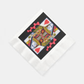 ヴィンテージカラフル華美クイーン(ハート) 縁ありランチョンナプキン (角)