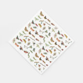 ヴィンテージカラフル虫生誕会テーマ スタンダードランチョンナプキン (角)