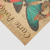 ヴィンテージカラフル蝶とガフランスのス 薄葉紙 (詳細)