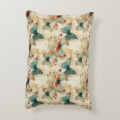 ヴィンテージカラフル蝶と花(3) アクセントクッション (裏面(縦))