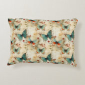 ヴィンテージカラフル蝶と花(3) アクセントクッション (裏面)