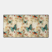 ヴィンテージカラフル蝶と花(3) デスクマット (正面)