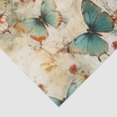 ヴィンテージカラフル蝶と花(3) 薄葉紙 (詳細)