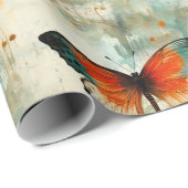 ヴィンテージカラフル蝶と花(4) ラッピングペーパー (ロールコーナー)