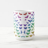 ヴィンテージカラフル蝶は昆虫 コーヒーマグカップ (中央)