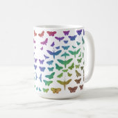 ヴィンテージカラフル蝶は昆虫 コーヒーマグカップ (正面右)