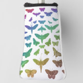 ヴィンテージカラフル蝶は昆虫 ゴルフヘッドカバー (回転90)