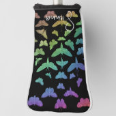 ヴィンテージカラフル蝶は昆虫 ゴルフヘッドカバー (回転90)