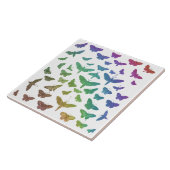 ヴィンテージカラフル蝶は昆虫 タイル (側面)