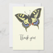 ヴィンテージカラフル蝶サンキューカード カード (正面)