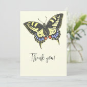 ヴィンテージカラフル蝶サンキューカード カード (スタンド正面)