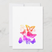 ヴィンテージカラフル蝶 招待状 (正面)