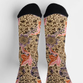 ヴィンテージカラフル装飾花柄 ソックス (上部)