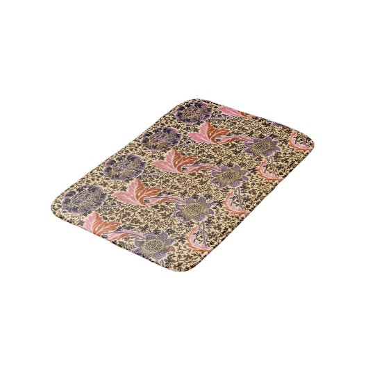 ヴィンテージカラフル装飾花柄 バスマット (アングル)